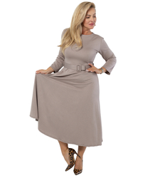 Classic strapless flared midi dress ELISE 2