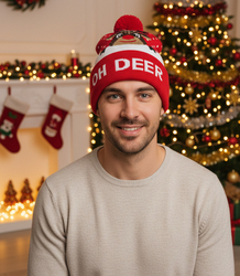 Winter Christmas hat with pom-pom - perfect for preze