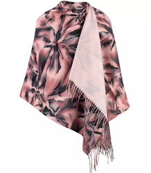 Stylish shawl scarf two-tone viscose