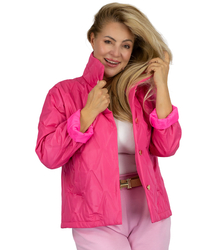 Kurtka pikowana WIOSENNA z kołnierzem stylowe kolory