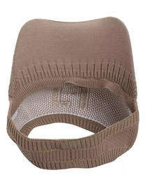 Fabric peak with elastic band and pattern