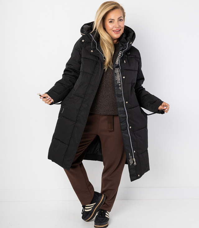 Long winter quilted coat SUZANA warm jacket PLUS SIZE