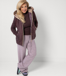 Women's quilted sleeveless hooded jacket MARINA