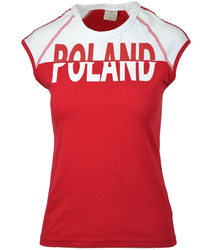 WOMEN'S POLAND WHITE-RED BLOUSE <3