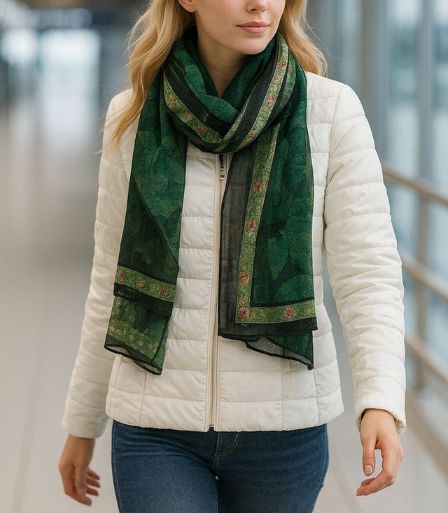 Women's patterned shawl 70x180