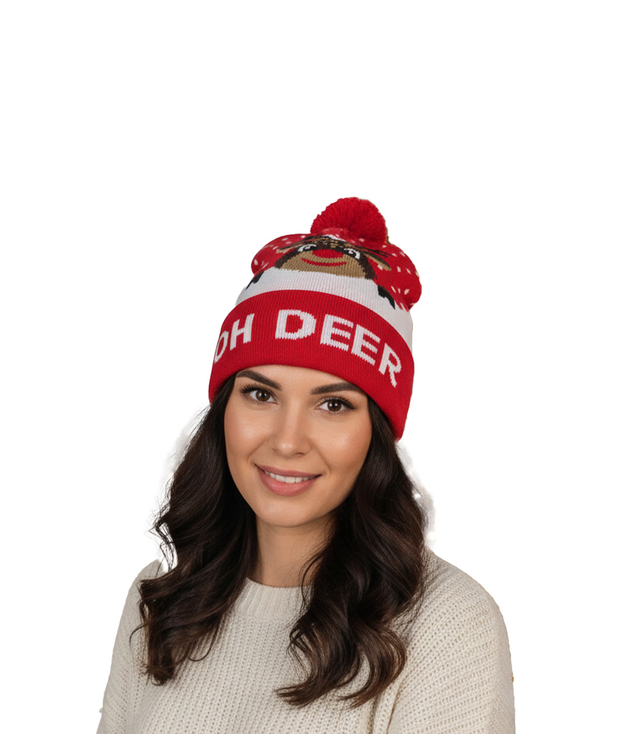 Winter Christmas hat with pom-pom - perfect for preze