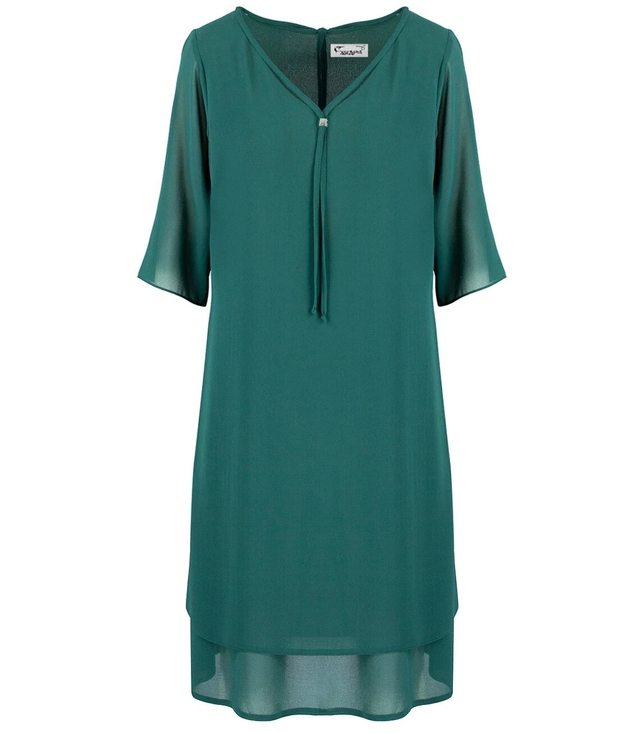 Elegant tulle dress with lining midi IZABELLA plus size