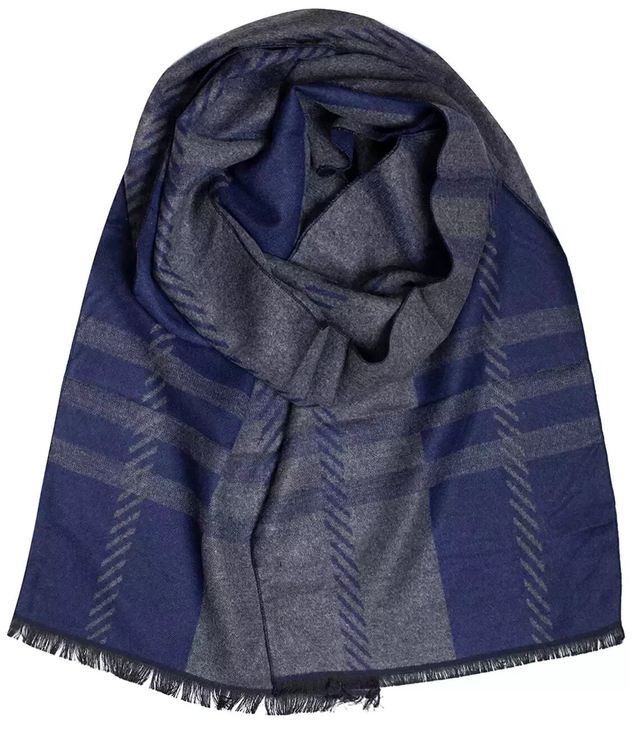 Men's scarf with tassels in patterns