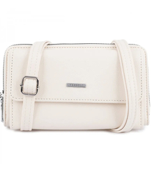 Small rectangular mini clutch bag, 2 compartments, 2 straps