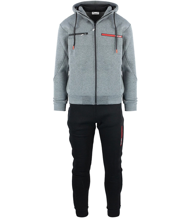 Men's tracksuit set with a zip-up sweatshirt and trousers
