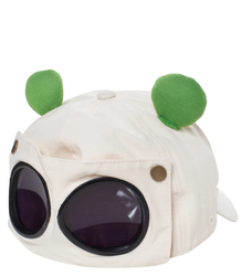 Baseball cap with glasses and frog eyes