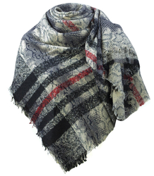 Warm shawl scarf plaid patterns of wild animals