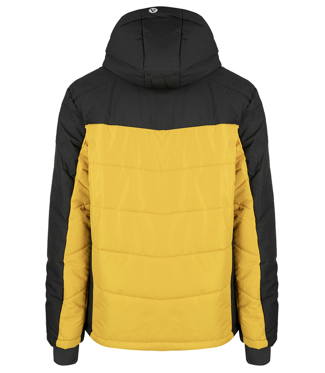 Men's quilted jacket with hood winter two-tone jacket