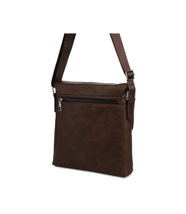 Męska MAŁA prostokątna torba usztywniana elegancka