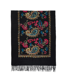 Szal damski z roślinnym ornamentem stylowy