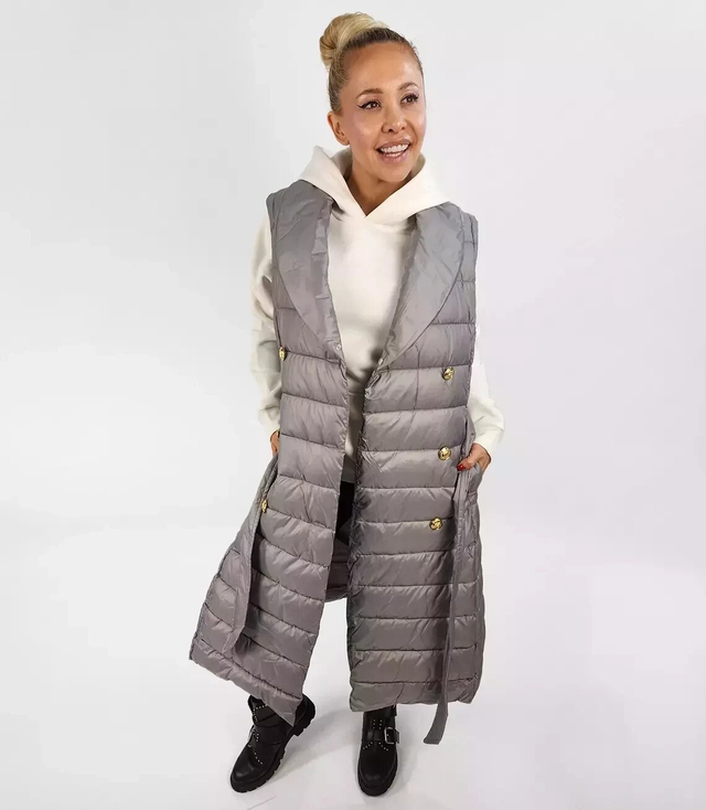 Quilted jacket coat sleeveless 4W1 FUR