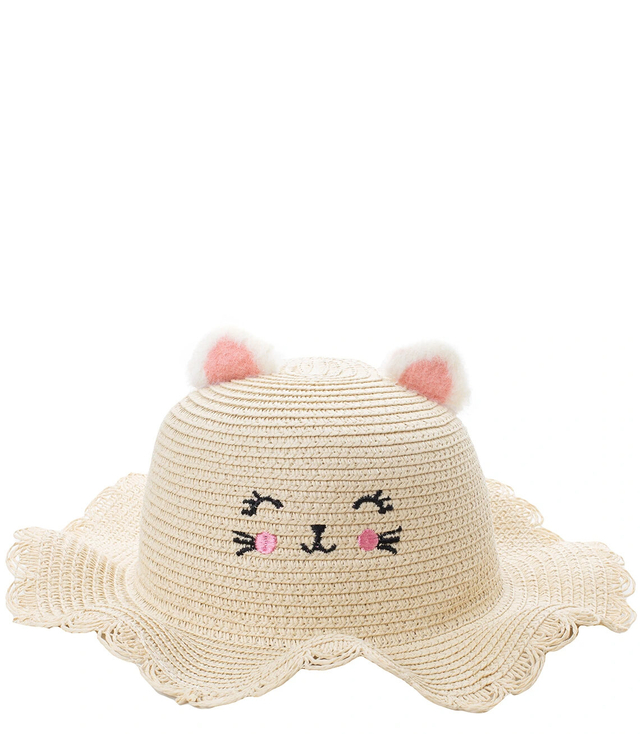 Cute set of hat with cat's face + handbag