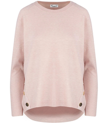 Classic smooth women's sweater with buttons MARIA