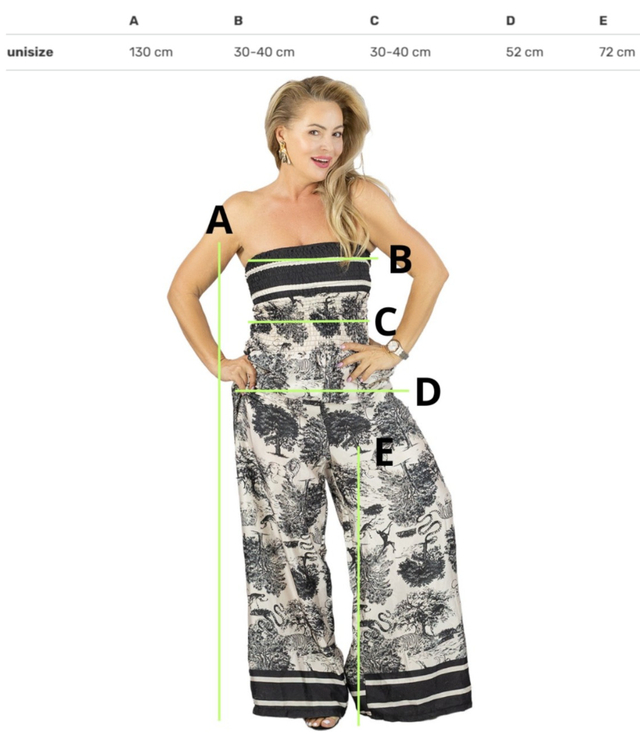 Women's strapless jumpsuit with wide legs SOPHIA