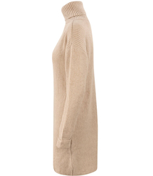 Gładki SWETER SUKIENKA dzianinowa GOLF