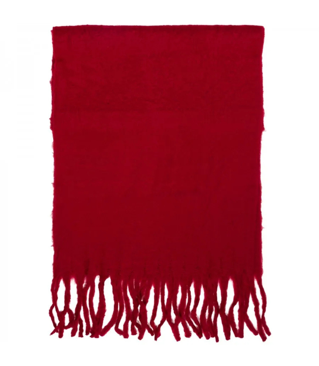 Thick warm fringed scarf AURORA