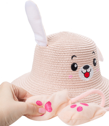 Children's hat with a dog's face and lifting ears