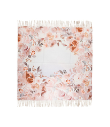 Women's scarf with floral pattern 100x100