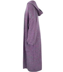 Long warm cardigan sweater thick weave VALERIA