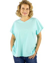 Blouse t-shirt with a heart neckline oversize Mela