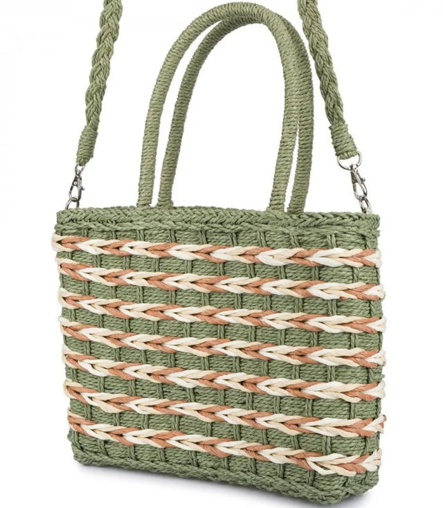 Large basket, summer bag, soft woven handbag