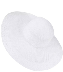 Fashionable large braided wide brim women's hat