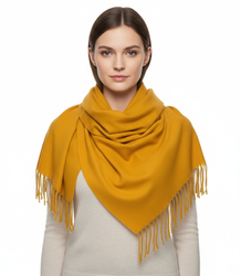 One-color shaik shawl with tassels STELLA