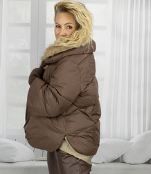 Kurtka zimowa oversize z futerkiem BOMBER LUX