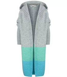 Thick cardigan sweater bat with wool POLA