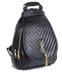 Miejski Plecak damski z ozdobną KLAPĄ YSL