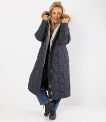 Długa kurtka pikowany płaszcz zimowy URBAN LONG PUFF PLUS SIZE