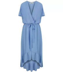 Envelope MAXI dress with Spanish frill