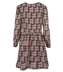 Subtle dress with a geometric pattern