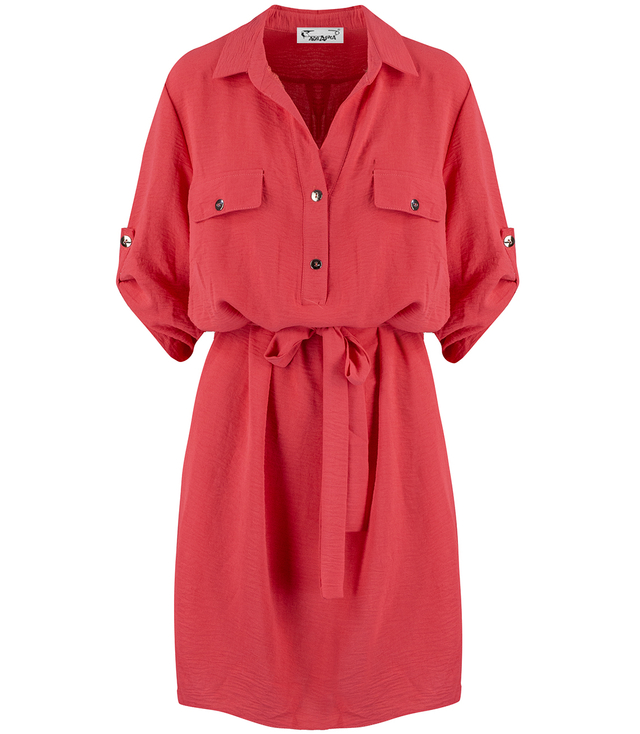 Basic midi tunic shirt dress plus size MARIBEL