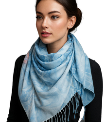 Women's floral pattern scarf 180x70