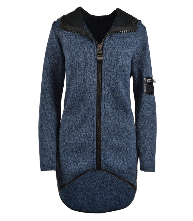 Modny asymetryczny sweter a;la płaszcz 