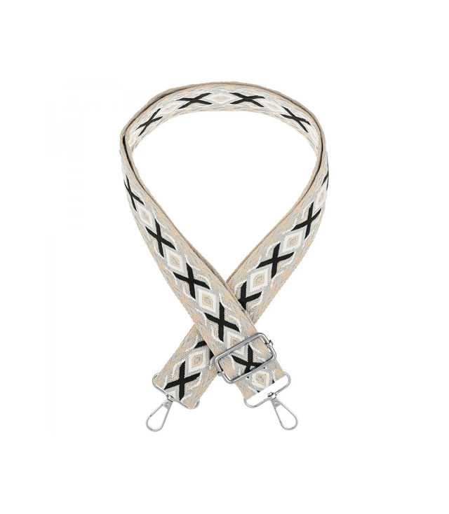 Fashionable braided wide purse strap adjustable