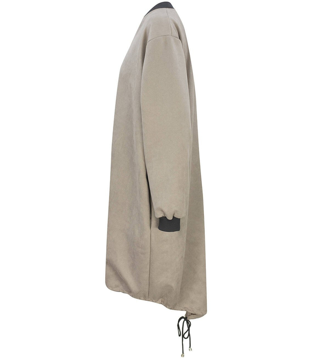 Warm long sweatshirt warm suede coat