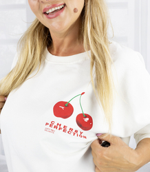  Women's oversize sweatshirt cherry print CHERRY PERFECTION