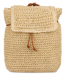 Backpack boho braided straw summer stylish for summer 