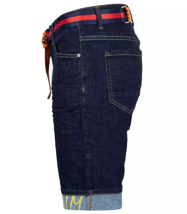 Męskie spodenki jeansowe szorty + pasek