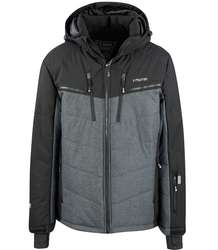 Men's quilted jacket with hood winter two-tone jacket