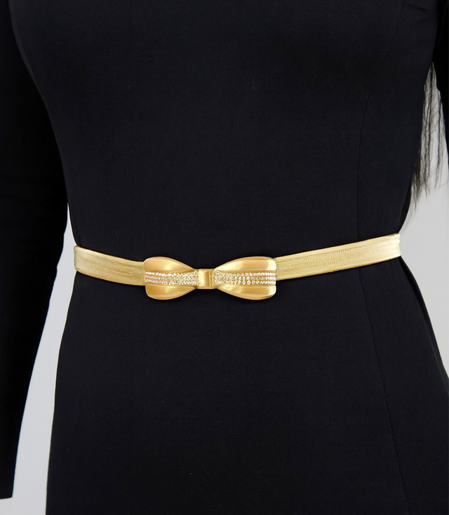 Women's belt with decorative buckle for dresses