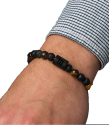 Men's bracelet with natural stones