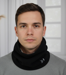 Thermal fleece mantel - black, neck and head warmer